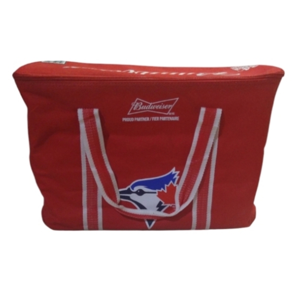 Budweiser Beer Toronto Blue Jays Soda Cooler Bag Zipper - Picture 1 of 12